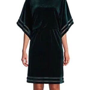 Jessica Howard Dark Green Velvet Midi Dress